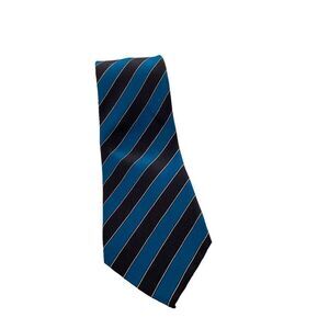 Men’s Chloe brand 100%‎ Silk Neck Tie Brown and Blue Stripes